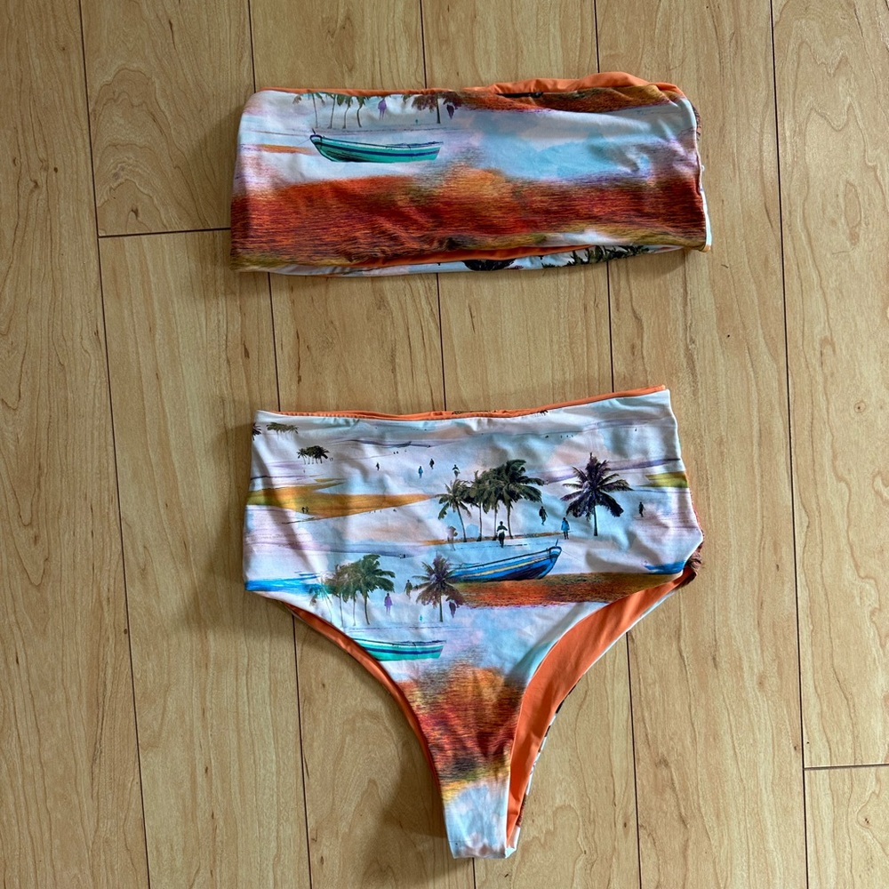 San Lorenzo Tropical Print Bikini Set